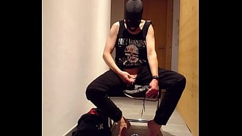 Cum On My Sneaker - cum, strip, mask, feet, wanking, sneaker, jerk-off, soloboy - Video 2013202