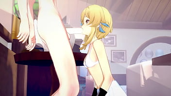 Genshin Impact Hentai - Lumine Blowjob And Fucked By Razor - Japanese Asian Manga Anime Game Porn