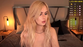 Perfect Blonde Pushes Her Tits Together