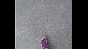 Naked Driver Walks And Pisses Under A Bridge