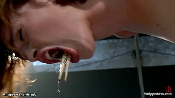 Bent Bound Ginger Ass Whipped And Toyed