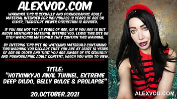 Hotkinkyjo Anal Tunnel, Extreme Deep Dildo, Belly Bulge _ Prolapse
