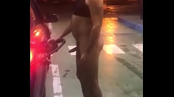 Rakeem Goes Naked To Gas Station