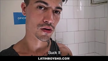Amateur Tattooed Latino Cruising Bathroom Threesome For Cash Pov - Jonathan, Kendro