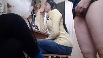 The Neighbor Jerked Off In Front Of Us With Her New Sex Toy Until She Cum - Lesbian Illusion Girls