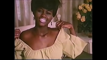 Retro Black Babe Strips Off Sexy Lingerie To Show Pussy