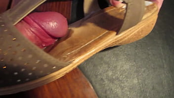 Fuck Another Grey Shoe Of My Wife With Cumshot