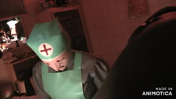 Rubbernurse Agnes - Grey Rubber Nurse Dress - Sensual Blowjob And Prostate Massage - Pegging - Finally The Shortest Anal Fist Fuck Ever To Achieve A Cum Event