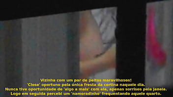 Janela _indiscreta_. Close Na Vizinha Secando Os Cabelos : Peitos Maravilhosos!