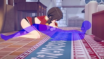 Konosuba Hentai - Megumin Blowjob And Cum In Her Mouth - Japanese Asian Manga Anime Game Porn