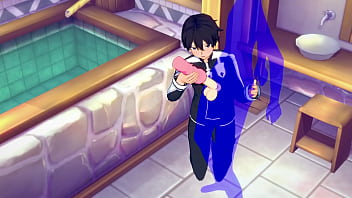 Sword Art Online Yaoi - Kirito Handjob - Japanese Asian Manga Anime Game Porn Gay
