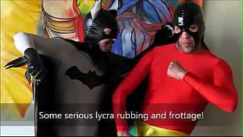 Serious Lycra Rubbing And Grinding In Full Battle Gear!