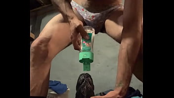 Slut Task Little Mermaid Panties Caged Cock Riding Bbc Dildo