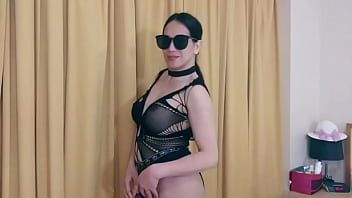 The Beautiful Shemale Sexy Striptease And Masturbation