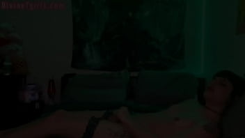 Lingerie Tgirl Toying Tight Ass And Jerking Hard Cock