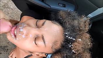 Black Teen Sucks For A Huge Cum Load In Back Alley