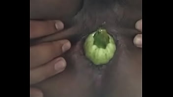 Eggplant Inside Anal Cavity