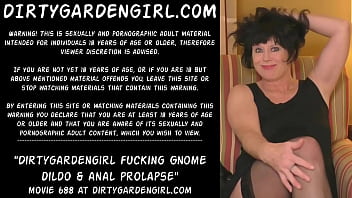 Dirtygardengirl Fucking Gnome Dildo _ Anal Prolapse