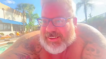 Ejaculates Secretly Under His Lounge Chair At The Country Club Pool