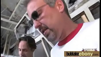 First Time Ebony With A Group Of White Dicks 24