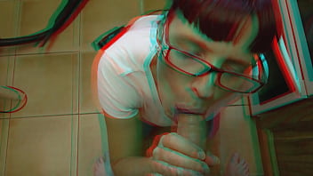 Bettie Hayward Blows The Repair Guy In 3d