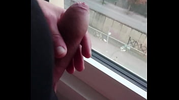 Jerk Off At The Hotel Window - cum, public, voyeur, hotel, exhibitionist, window, jerk-off - Video 1957276