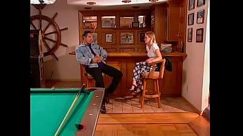 Young Blonde Slut Puts Her Pussy Under The Hot Tongue Of A Muscular Stallion And Gets Fucked In The Ass On The Pool Table