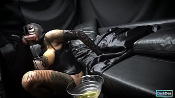 The Kinky Slut Queen _dark Dea_ Pisses And Gets Fucked By Her Making Him Cum With An Amazing Fruit Blowjob
