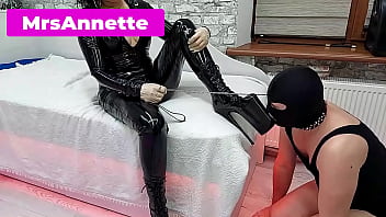 Slave Licks Out The Shoes Of The Mistress After Anal Fisting Extended Anal Hole