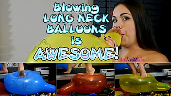 Blowing Long Neck Balloons Is Awesome - Preview - Immeganlive