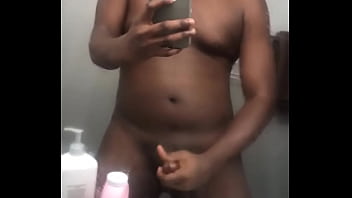 Jerking Bbc Before Jumping In The Shower