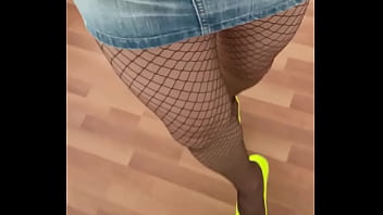 Upskirt Denim , Sexy Feet, High Heels