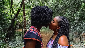 Public Walk In Park, Private African Lesbian Toy Play