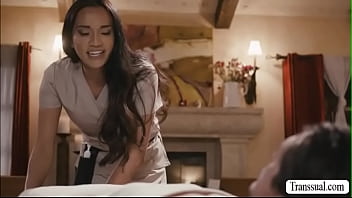 Trans Woman Masseusee Analed Her Guy Customer