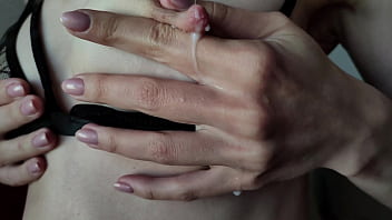 Close Up Breasts Playing