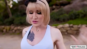 Busty Trans Lena Moon Fucks Latina Girl