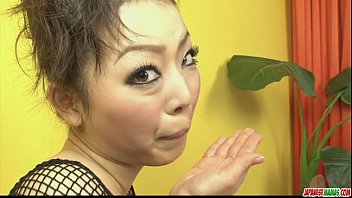 Kinky And Nasty Woman In Fishnet Gagging And Cum Swallowing - milf, blowjob, asian, POV, footjob, japanese, oriental - Video 6250639