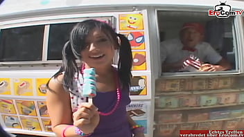 Small Tits Teen Girl In Rollerblades Pick Up For Car Sex