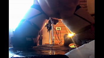 Micro Cock Sissy Faggot Cum Multiple Times While Being Machine Fucked In Her Ass!