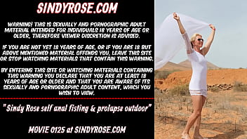Sindy Rose Self Anal Fisting _ Prolapse Outdoor