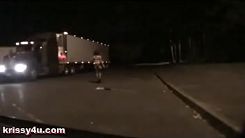 Krissy4u Public Park Trucker Tease