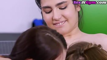 Gym Lesbians Pussylicking And Fingering In Erotic Threesome