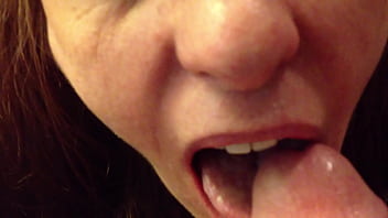 Kelly L. G. Eats A Small Load Of Cum