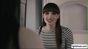 Slim Trans Woman Bangs Roommates Pussy