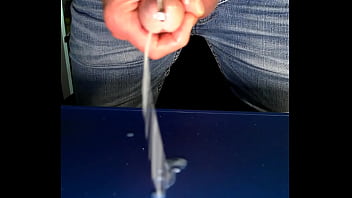 Twink Puts A Bougie In His Shaved Cock And Ejaculates Through The Dilator