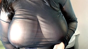 Long See Through Dress Show With Squirts