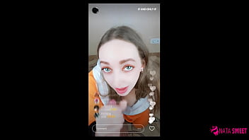 Funny Challenge - My Stepbrother Visited Me Last Weekend And We Did A Live Stream Of Me Sucking His Dick - Nata Sweet