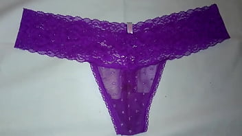 My Step Sister' Victoria' Secret Purple Mesh Thong