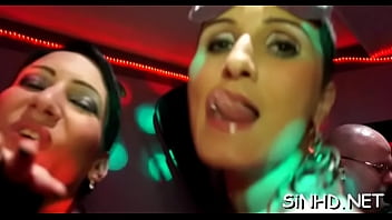 Wild And Raucous Pole Party - lesbian, hardcore, blowjob, party, orgy, group-sex - Video 1650827