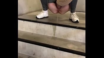 On My Birthday I_m So Naughty And Piss In The Public Stairwell